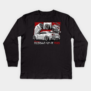 Nissan GTR R35, GT-R, JDM Car Kids Long Sleeve T-Shirt